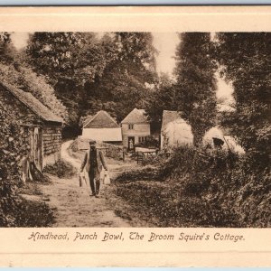 c1910s Hindhead, England, UK Devil's Punch Bowl Broom Squires Cottage House A207