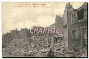 Old Postcard Army The war in Lorraine Baccarat Bombard by German Inland View