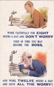 Man Working 8 Hours A Day Telephone