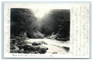 1907 RPPC Gilsum NH Gorge Below Stone Bridge Kruxo Postcard