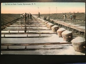 Vintage Postcard 1913 Syracuse Salt Yards Syracuse New York