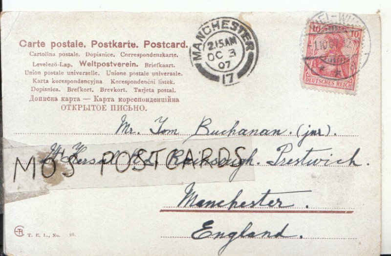 Genealogy Postcard - Buchanan - Rainsough - Prestwich - Manchester - Ref 658B