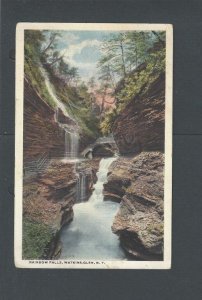 Post Card Antique 1915 Rainbow Falls Watkins Glen NY