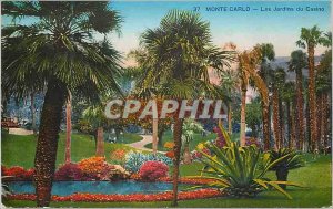 Old Postcard MONTE CARLO � Gardens Casino