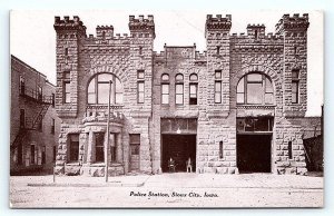 SIOUX CITY, IA Iowa ~ POLICE STATION  c1910s Woodbury County Postcard