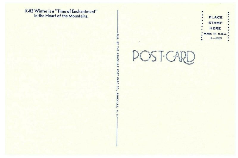 HEART OF THE MOUNTAINS  - POST CARD