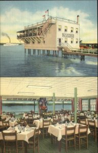 Alexandria VA Beachcombers Restaurant Linen Postcard