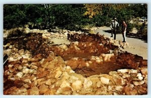 2 Postcards GRAND CANYON National Park ~ VISITOR CENTER, Tusayan Ruin c1950-60s