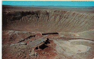 WINSLOW, Arizona AZ   GREAT METEOR CRATER~Impact site  BIRD'S EYE VIEW  Postcard