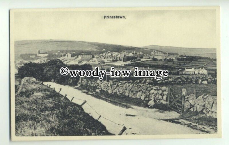 tp9397 - Devon - View of Dartmoor Prison, and the Town of Princetown - postcard 