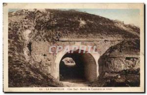 Old Postcard The South Coast Pompelle Casemates Entry into ruins Militaria