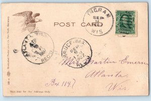 Duluth Minnesota MN Postcard Rustic Bridge Lesters Park c1907 Vintage Antique