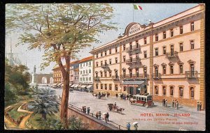ab1486 - VINTAGE POSTCARD - MILAN City: Hotel Manin-