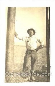 Utility Pole Workers, Telephone, Electric, Elecrical Linemen, Real Photo Unused 