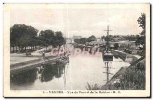 Old Postcard Vannes view of the port and the boats Rabin