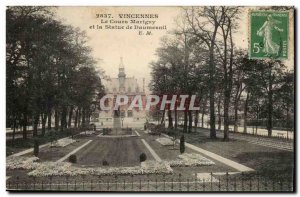 Vincennes Old Postcard Le Marigny and over the Statue of Daumesnil