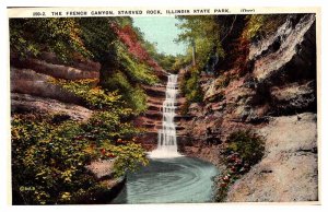 Postcard WATER SCENE Starved Rock Illinois IL AU9524