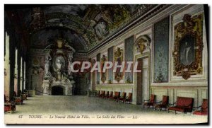 Old Postcard Tours New City Hotel La Salle des Fetes