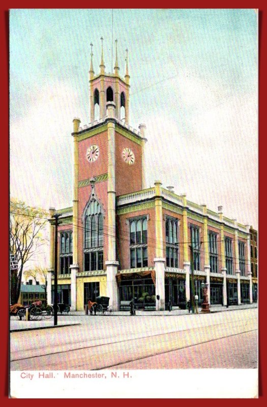 New Hampshire, Manchester - City Hall - Undivided - [NH-375]