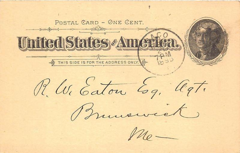 Biddeford ME Loom Picker Co. Duck Lug Straps Saco ME 1895 Postcard