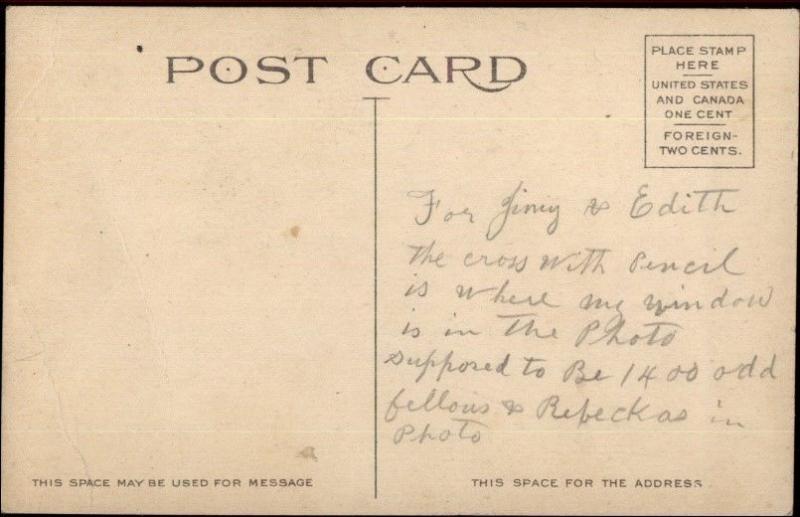 Greensburg IN IOOF Grand Lodge Fraternal c1910 Postcard rpx