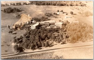 Aerial View Of The Building Facilities Grounds & Roadway RPPC Photo Postcard