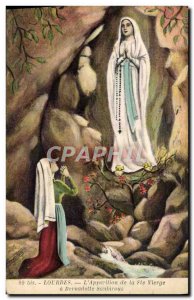 Old Postcard Lourdes L & # 39Apparilion Of The Blessed Virgin A Bernadelle So...