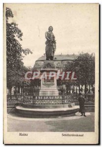 Old Postcard Mainz Schillerdenkmal