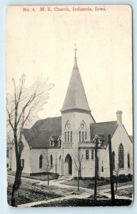 INDIANOLA, IA Iowa  M E CHURCH c1910s Warren County  Postcard