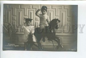 433841 Swedish royal family Prince Gustav Adolph Sigward on toy horse photo