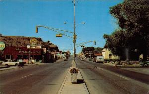 Rawlins Wyoming~Street Scene~Standard Gas Station~Camper in Street~1967 Cars Pc