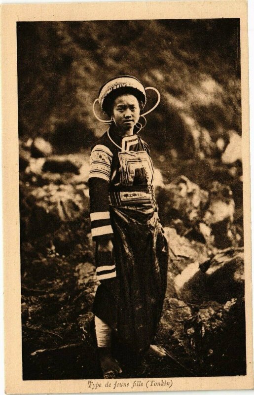 VIETNAM INDOCHINE - Type de jeune fille (Tonkin) (190092)