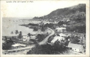 Levuka Fiji Bird's Eye View c1940s Postcard