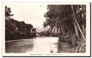 Old Postcard Forges les Eaux Spa Lake