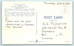 OSOYOOS, British Columbia Canada ~ VIEW POINT MOTEL Roadside 1972  Postcard