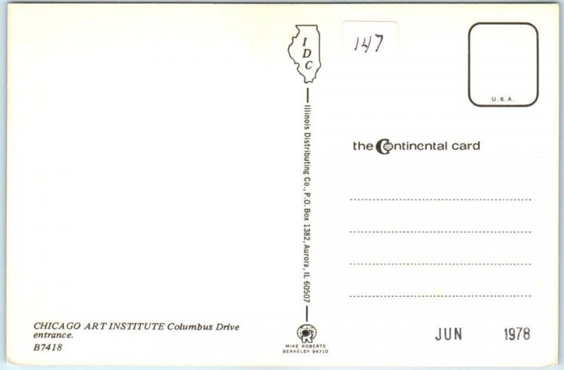 M-99149 Chicago Art Institute Columbus Drive Entrance Illinois USA