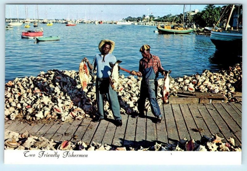 3 Postcards NASSAU, BAHAMAS ~ Bridge to PARADISE ISLAND, Sloops, Fishermen 4x6 