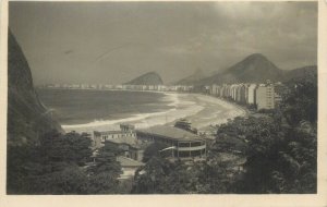 Brazil Rio de Janeiro ( Copacabana ) 1948 real photo postcard airmail to Zurich 