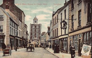 B212 Ireland Youghal North Main Street and Clock Gate vintage postcard