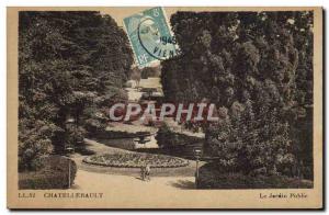 Old Postcard Chatellerault The Public Garden