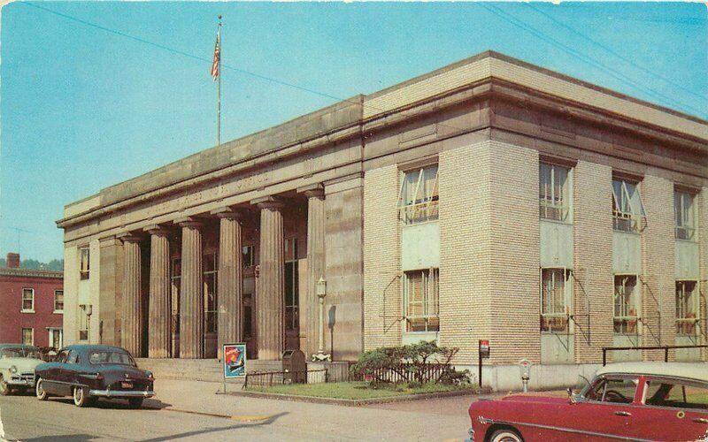 Autos Dexter Jeannette Pennsylvania US Post Office 1950s Postcard Wonday 3979 