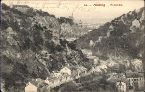 Modling Austria Klausen Mountains Bird's Eye View c1910 Vintage Postcard