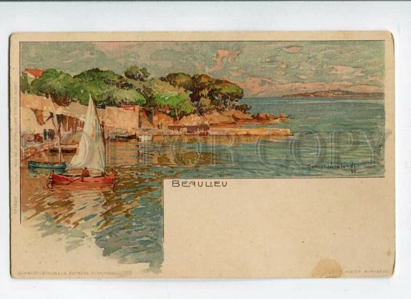 3088621 SWITZERLAND Beaulieu Vintage lithograph PC