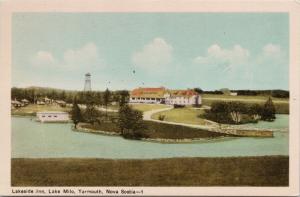 Lakeside Inn Lake Milo Yarmouth Nova Scotia NS Unused Postcard D75