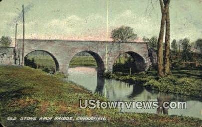 Old Stone Arch Bridge - Eureka, Illinois IL  