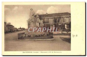 Old Postcard Ste Hermine Vendee Monument M G Clemenceau
