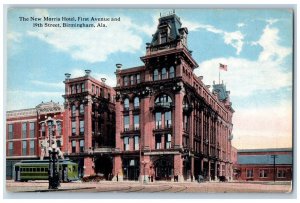 Birmingham Alabama Postcard New Morris Hotel First Avenue c1910 Vintage Antique