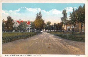 State School for the Deaf Devils Lake North Dakota 1920s postcard