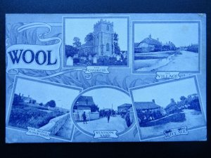 Dorset WOOL 5 Image Multiview Inc VILLAGE & RAILWAY STATION YARD c1910 Postcard