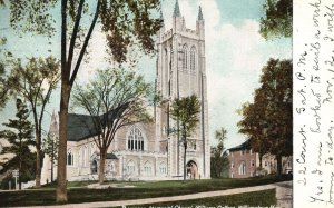 Vintage Postcard 1910's Thompson Memorial Chapel Williams College Williamstown